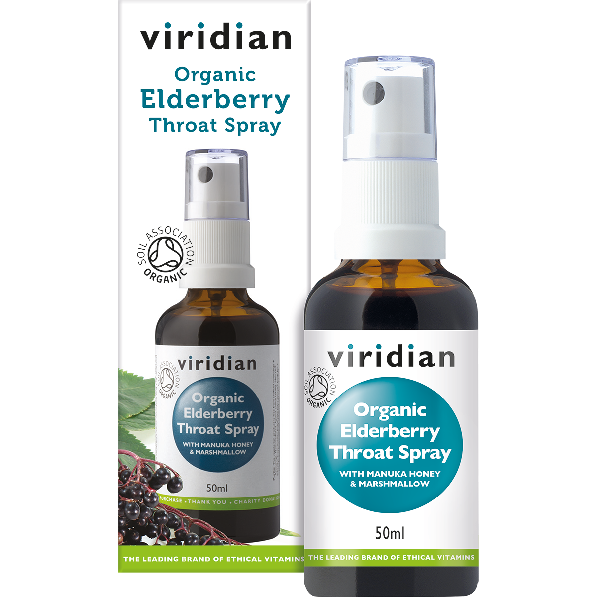 Viridian Organic Elderberry Throat Spray (50 stuks)
